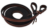Showman 8' Leather Double Stitched Split Reins